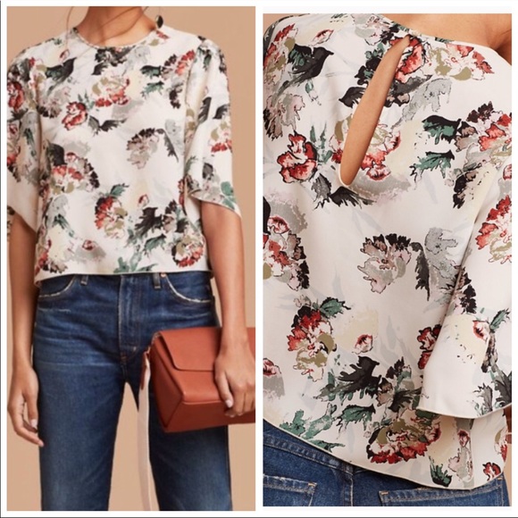 Aritzia Tops - Aritzia Wilfred Floral Cambrai Blouse Size L